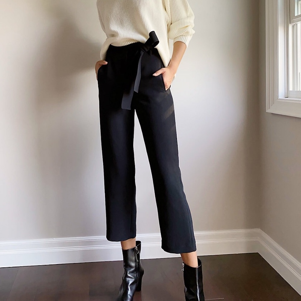 Wilfred Aritzia Black Tie Dress Pant